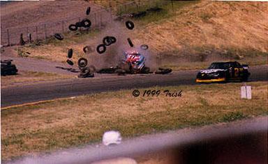 Rusty runs Petty off the track